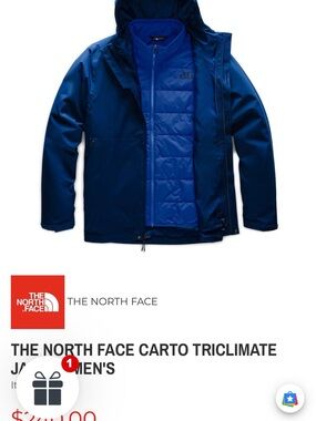 The North Face Men’s Triclimate Raincoat in Navy and Royal Blue